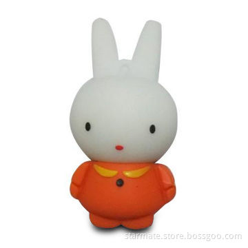 Cute Rabbit-shaped 1GB USB Flash Drive for Promotional Purposes, Many Colors are Available